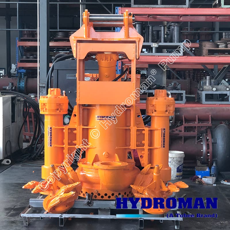 Silt and Sand Pump with Hydraulic Excavator Mount