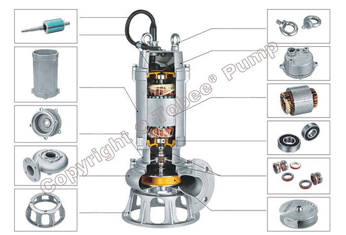 Centrifugal Submersible Sewage Water Pump for Waste Drainage with Auto Coupling Submersible Dirty Waste Water Vertical Stainless Steel Sewage Pump