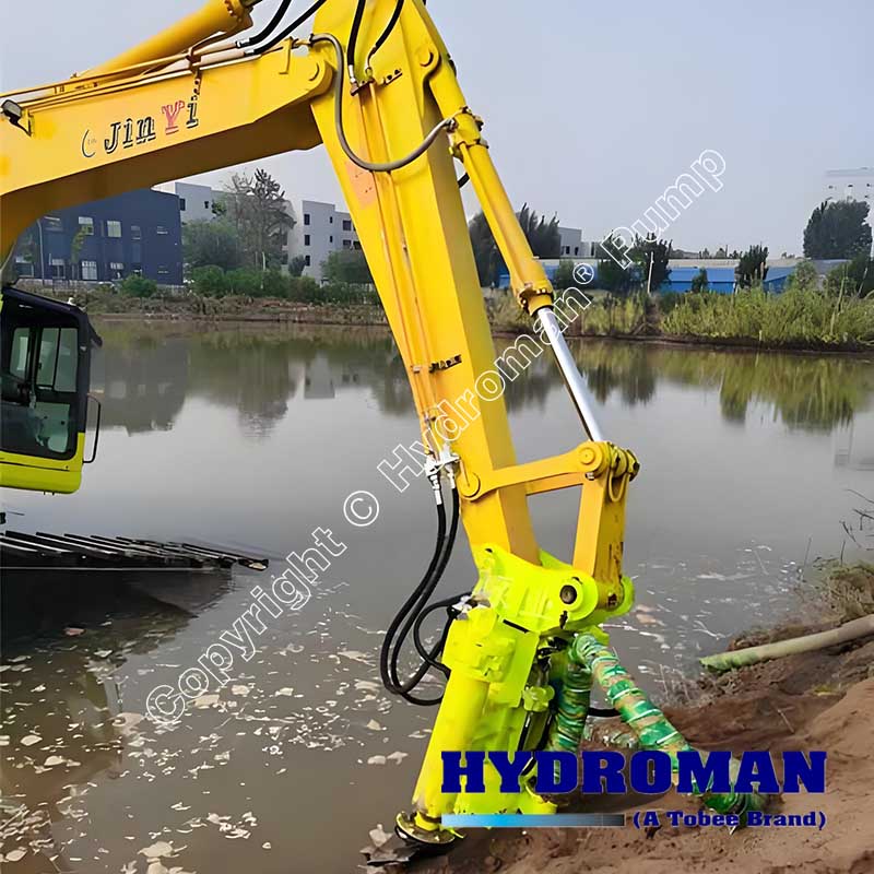 Centrifugal Hydraulic Slurry Pump System on Excavators for River Sediment Removal