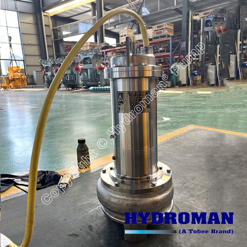 High Power Submersible Pump with Auger Cutters