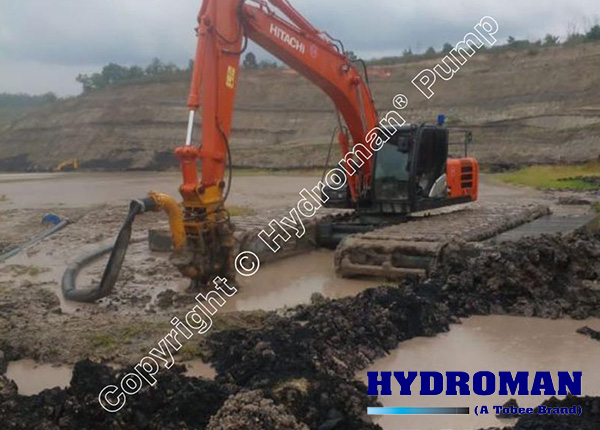 Hydroman hydraulic dredge pump Mounted on Excavator
