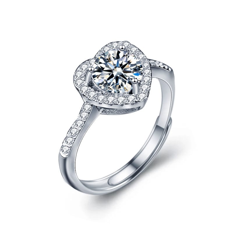 Love Mosan Diamond 925 sterling silver wedding ring