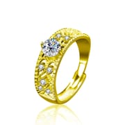 Mossan diamond 925 silver opening adjustable ring for ladies
