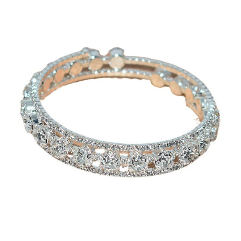 New full diamond jewelry winding bracelet fashion high sense open loop bracelet