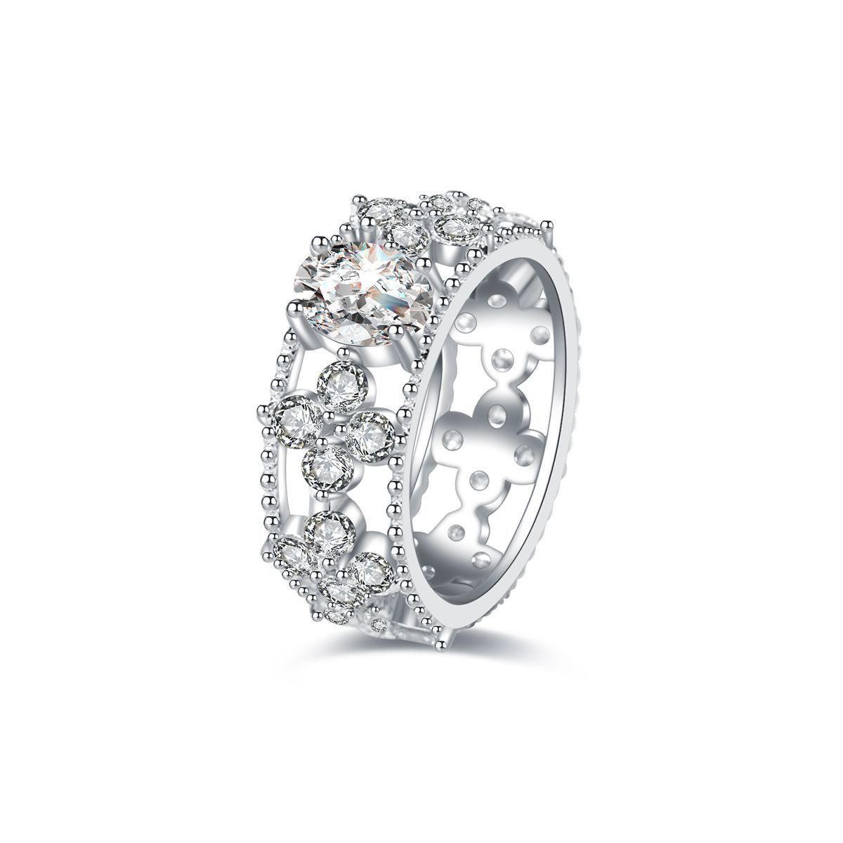 Mossan diamond 1 carat folded lace fashion engagement ring