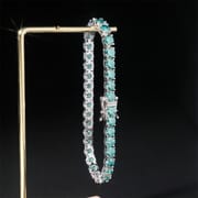 “Star Prism Diamonds S925 Silver Plated 18K Gold Moissanite Bracelet | Silica Crystal Stacking Bracelet with GRA Optical Certification