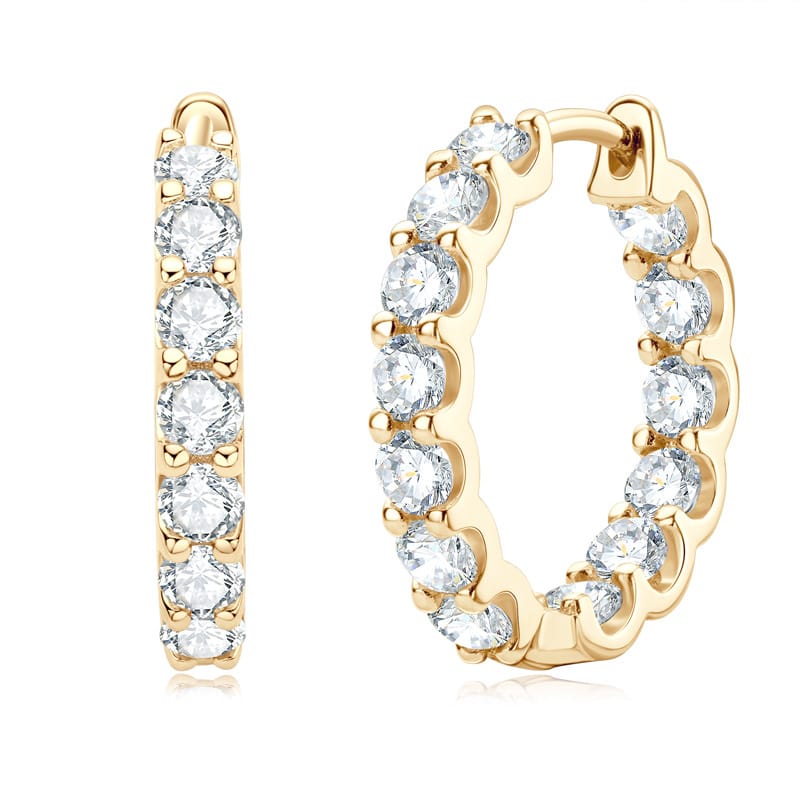 "S925 Silver Geometric Earrings | Moissanite Minimalist Earrings with GRA Spectrum Certification