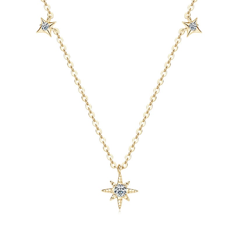 0.1ct "Star Path Totem" Eight-gemstone necklace | S925 silver-plated and obtained GRA certificate