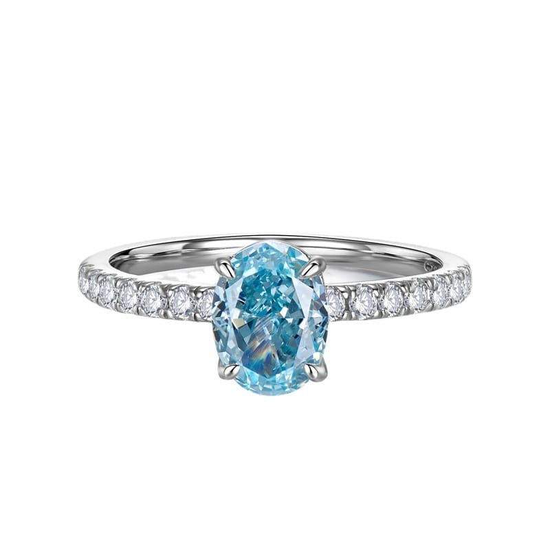 Mosan diamond pigeon egg 1 carat anomalous light luxury diamond ring