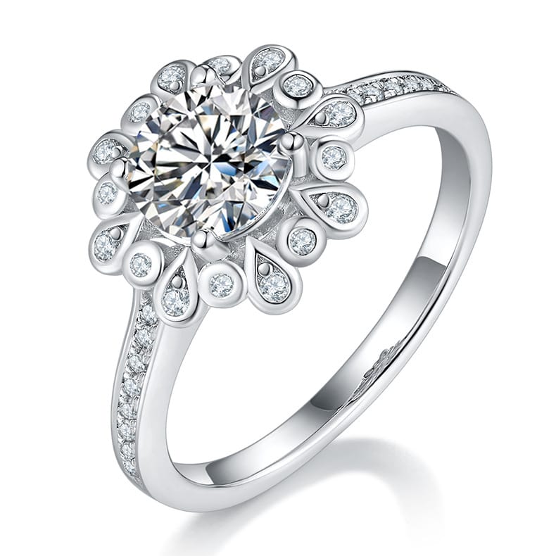 D grade Moissanite ring neon wedding ring light luxury pigeon eggs