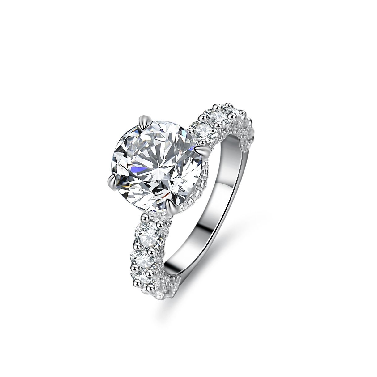 Sparkling promise: Women's large pigeon egg Moissanite ring