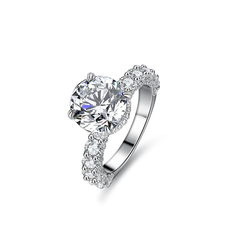 Sparkling promise: Women's large pigeon egg Moissanite ring