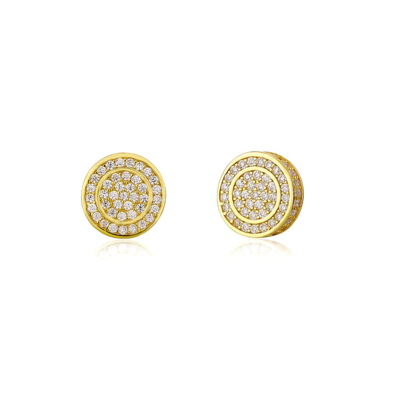 Gold and Moissanite Hip-Hop Inspired Earrings: Trendy and Stylish for Men and Women