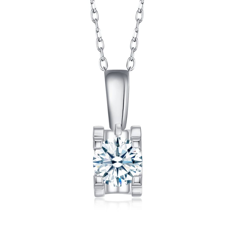 Authentic four claws 1 carat Moissanite K gold pendant classic cow head to girlfriend lover