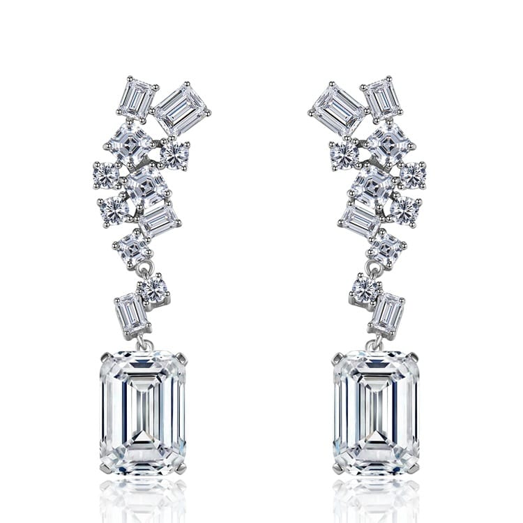 New Arrival: 9x13mm Simple & Stylish Cubic Zirconia Stud Earrings in 925 Sterling Silver