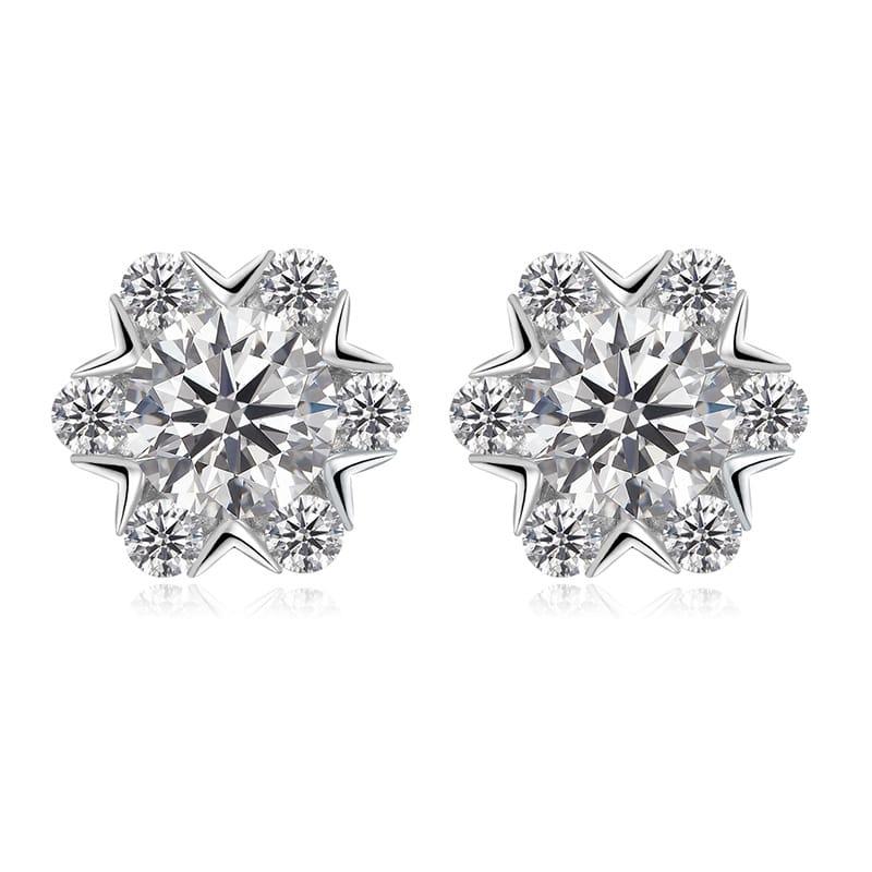 Moissanite Snowflake Stud Earrings: A Perfect Birthday Gift for Your Girlfriend
