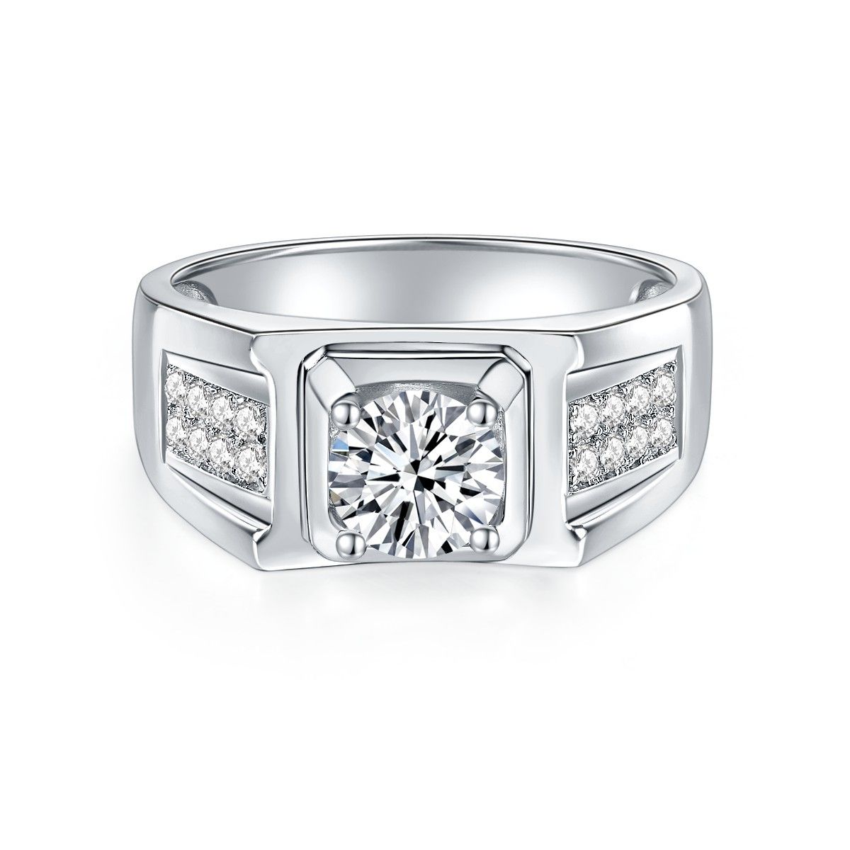 1 Carat Moissanite Ring: Luxurious and Sophisticated in S925 Silver with 18K Gold Plating