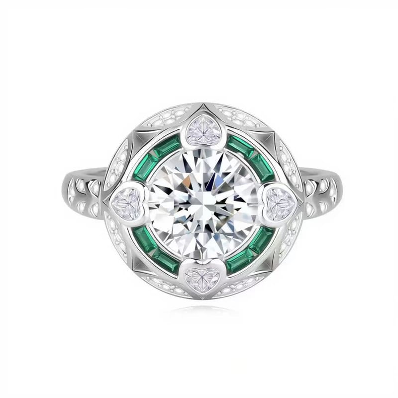 1.2ct Heart-Shaped Moissanite Ring: 925 Sterling Silver, Fashionable and Versatile