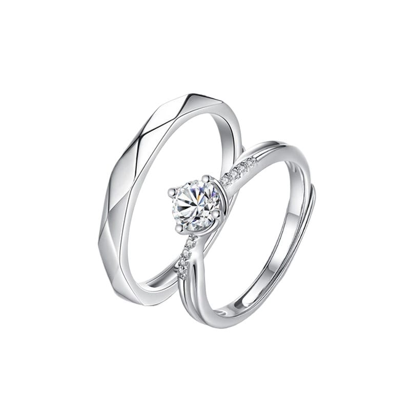 Heart-Shaped Moissanite Ring: 925 Sterling Silver, Fashionable and Versatile Birthday Gift