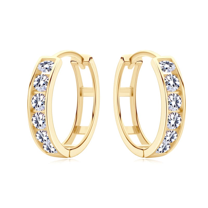 Pure Gold Moissanite Earrings: Stylish and Cool Couple's Earrings