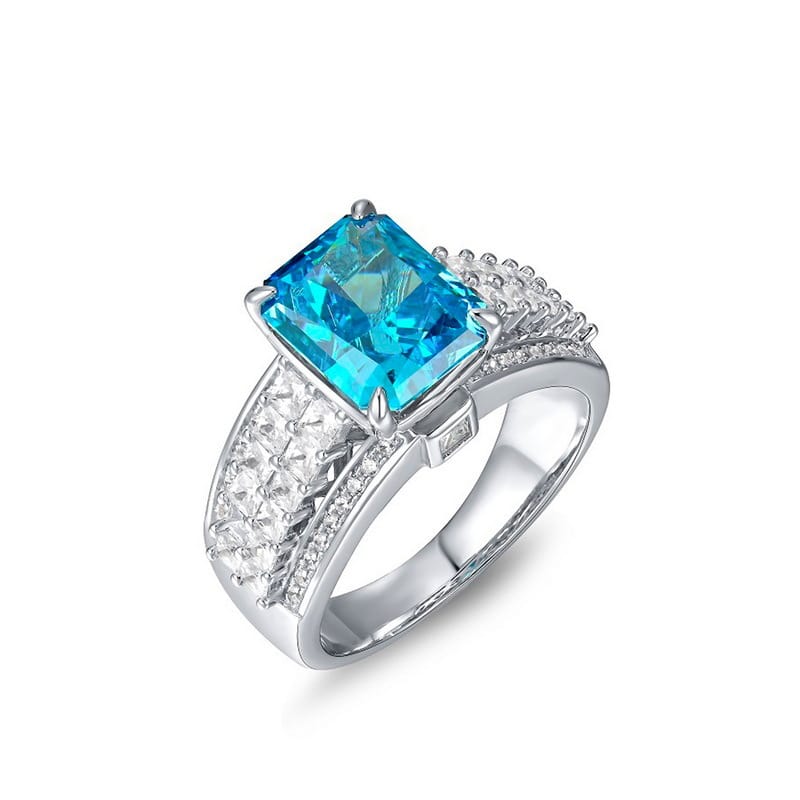  Ice Crystal Radiance | 3-carat Polar Ice Crystal Cut Mosan Diamond Ring