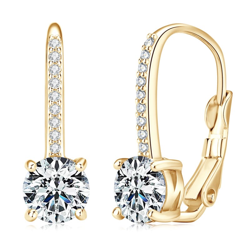 Versatile earrings, women's Moissanite Super Sparkling S925 sterling silver earrings that do not fade, exuding a light luxury and high-end feel