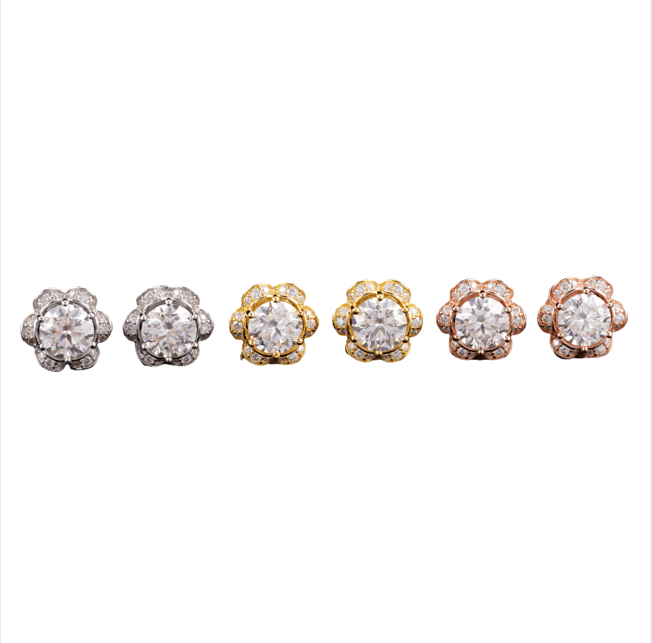 New S925 silver-inlaid D-color 6.5mm moissanite stud earrings, a classic for both men and women