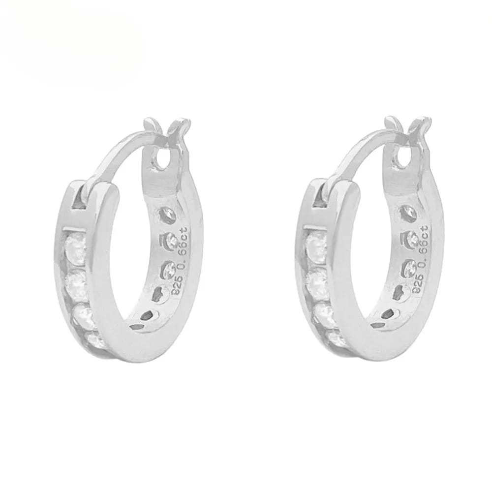 S925 silver moissanite ear rings studded with diamonds, simple and casual ear studs