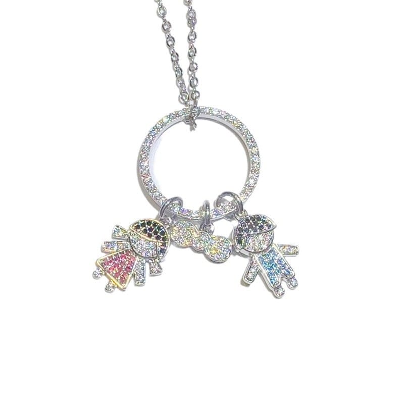 Cartoon full diamond Moissanite pendant for men and women diamond necklace Christmas gift