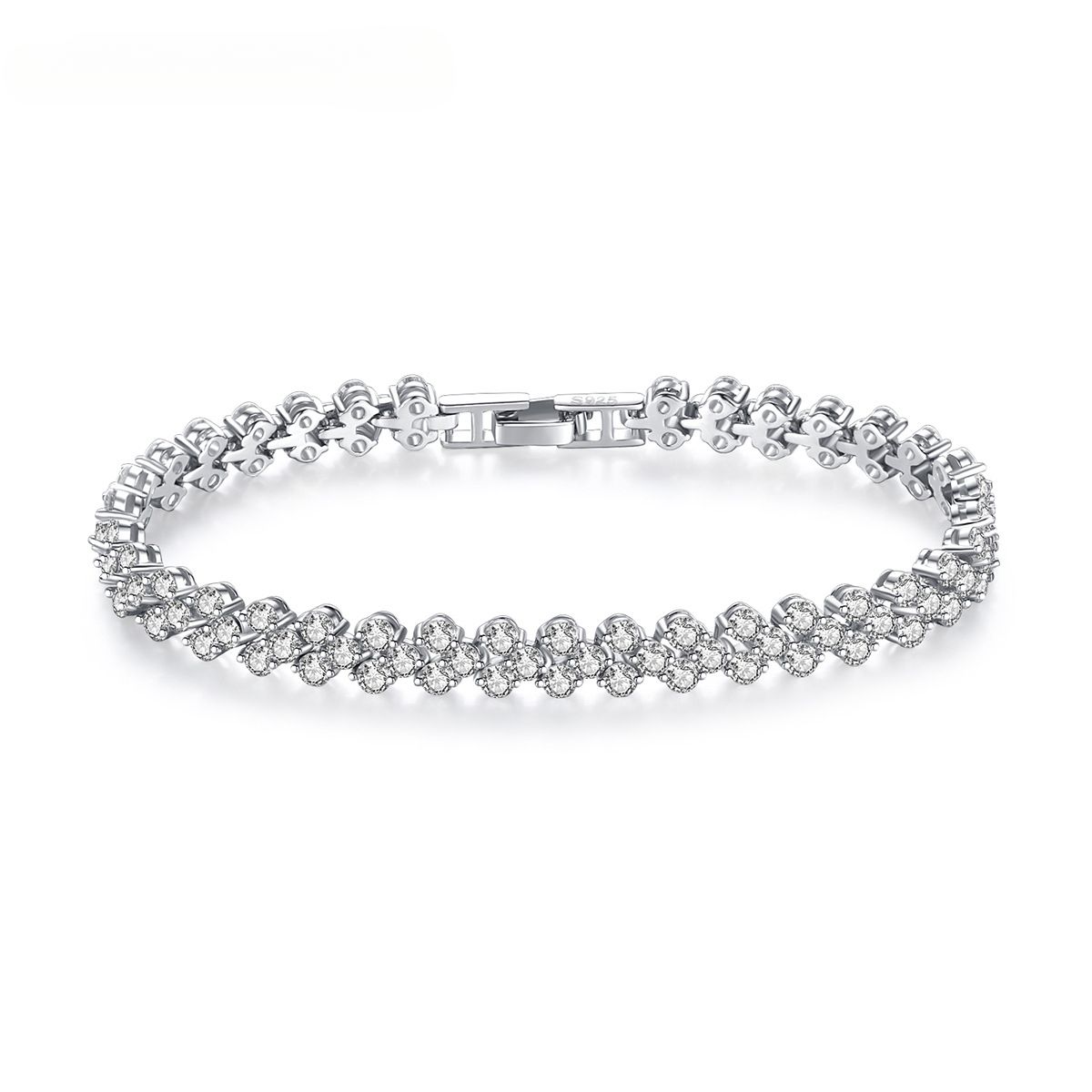 Mosan Diamond Rome heart-shaped Tennis Bracelet