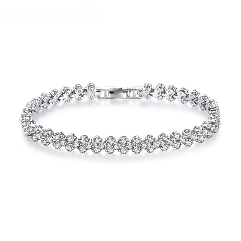 Mosan Diamond Rome heart-shaped Tennis Bracelet