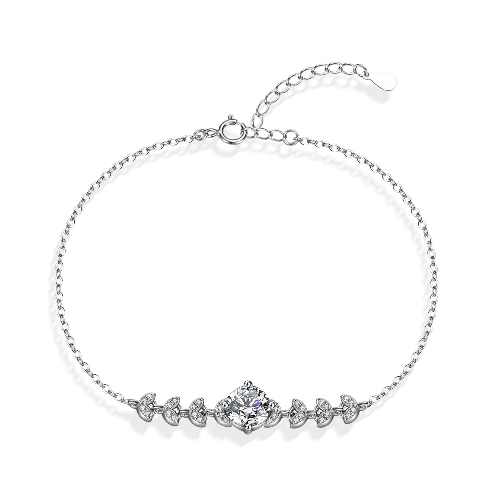 s925 silver bracelet, Mosan diamond bracelet