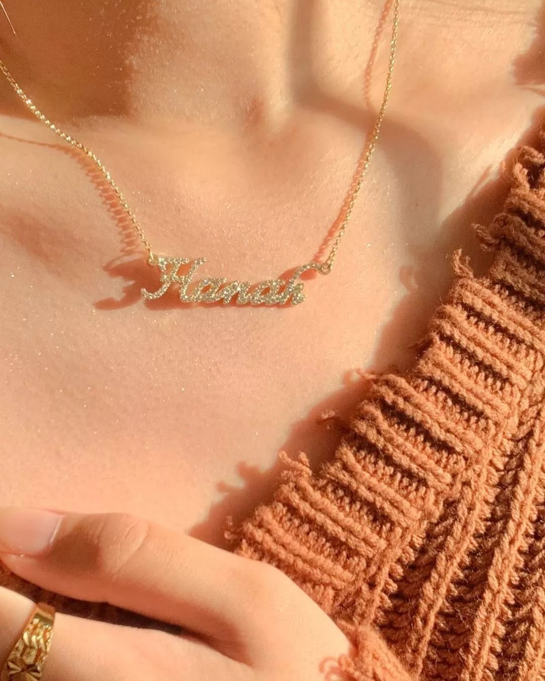 Personalized DIY letter name silver Moissanite plated 18k gold necklace: The exclusive romance for Valentine's Day