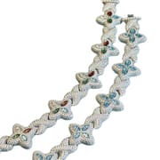 S925 silver Cuban chain, diamond-encrusted Mosan bracelet, four-leaf clover horse eye bracelet