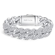 Hip-hop Cowboy S925 sterling silver Moissanite bracelet