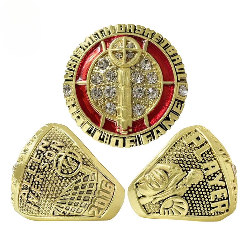 Eight NBA Hall of Fame championship rings have been awarded to players: Kobe Bryant, Michael Jordan, Tracy McGrady, Allen Iverson, Tim Duncan and Shaquille O 'Neal