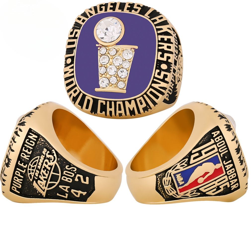 The championship ring of the Los Angeles Lakers NBA