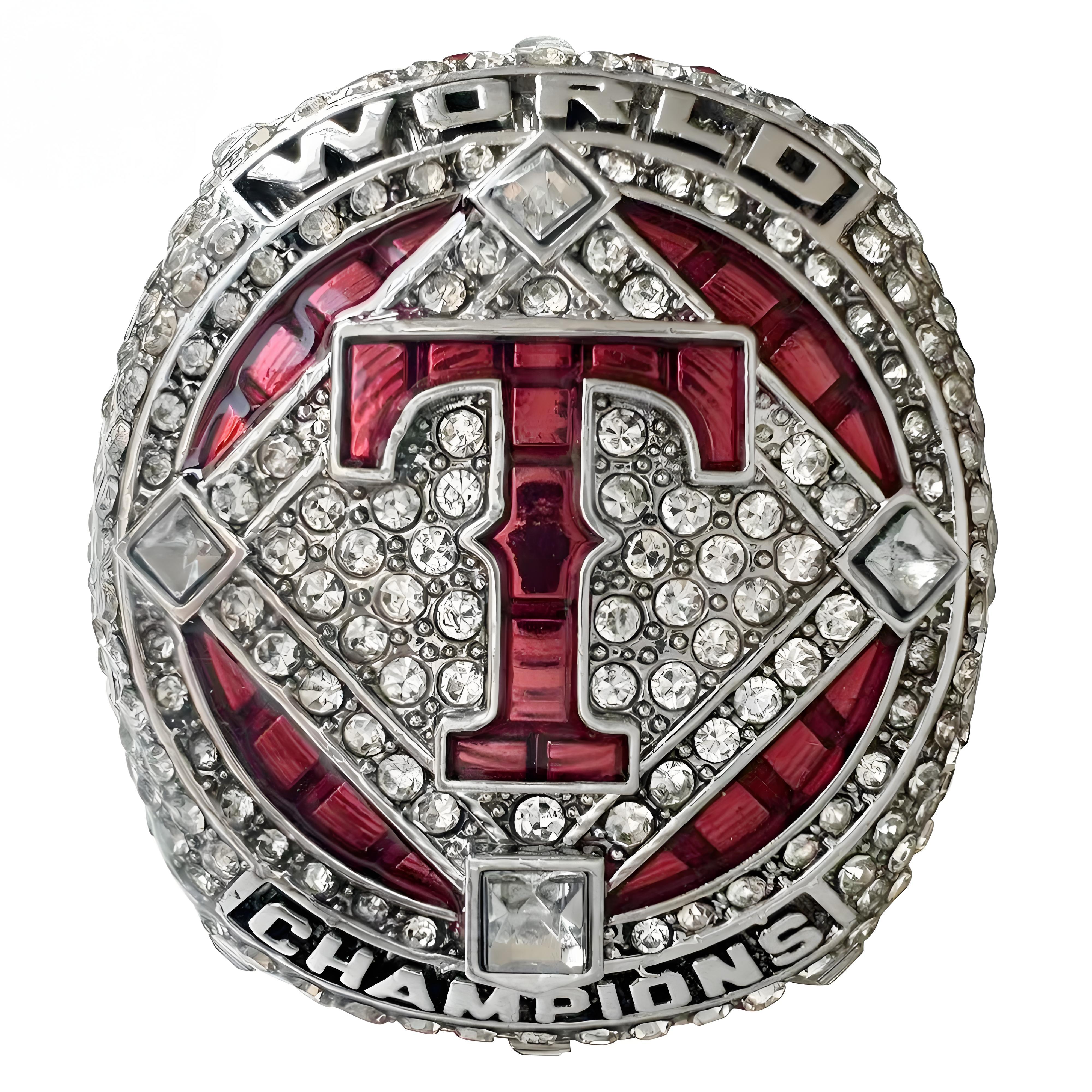The Texas Rangers championship ring of Major League Baseball in the United States