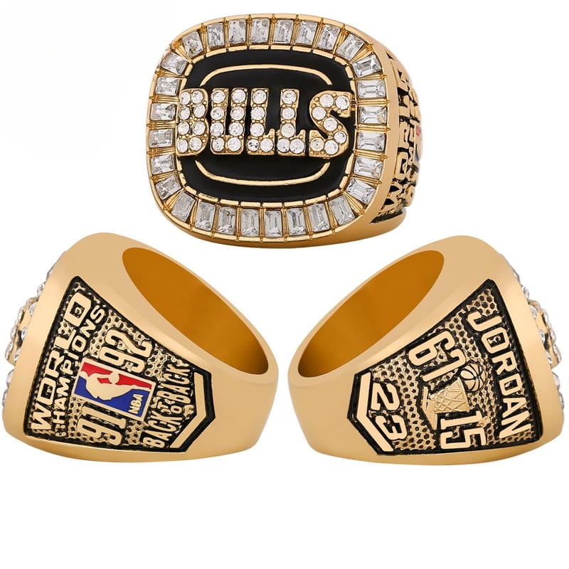 Chicago Bulls Championship Ring (NBA Fan Memorial Men's Ring)
