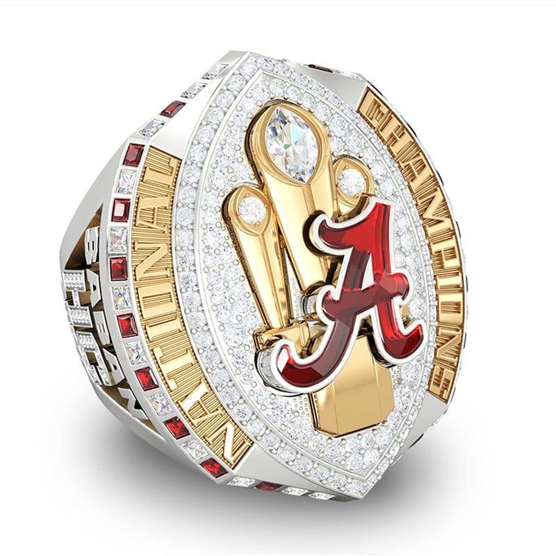 Alabama National Champion Ring Deep Red Eco-friendly Alloy Commemorative Edition