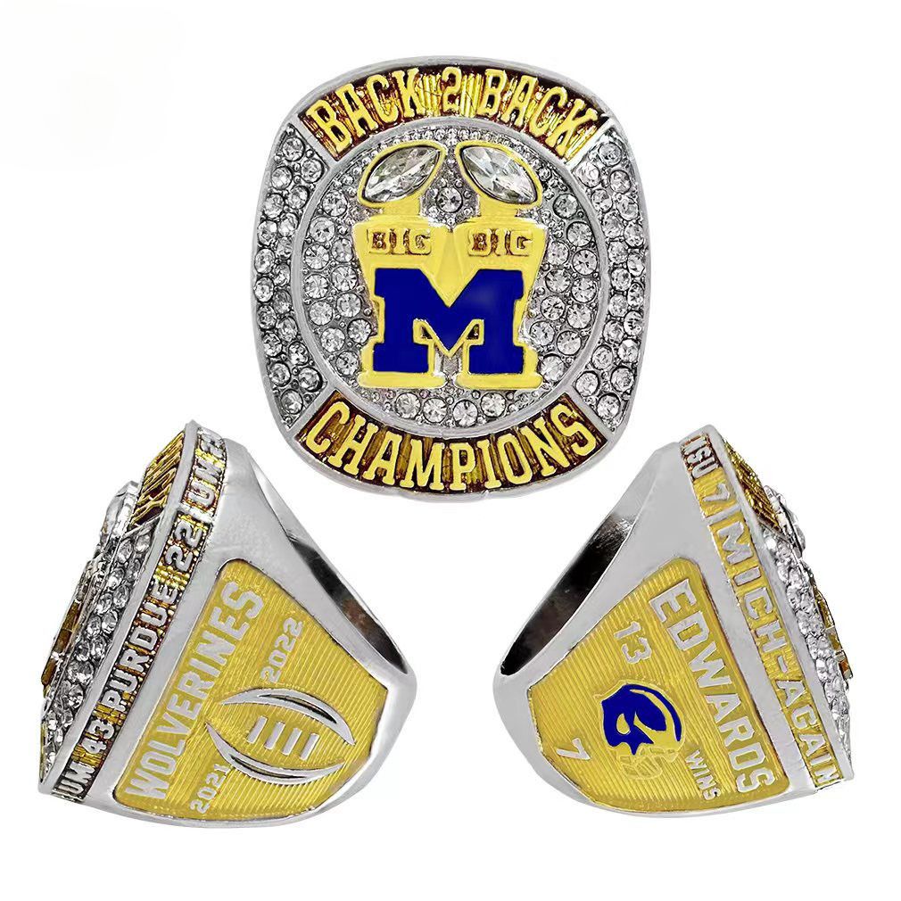 NCAA Michigan Wolverines Football Championship Ring Men's Eco-friendly Alloy Commemorative Edition