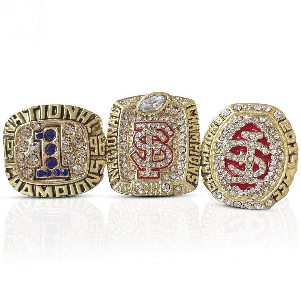 The NCAA North Carolina Men's Basketball Team's 5-ring championship set with eco-friendly alloy commemorative edition