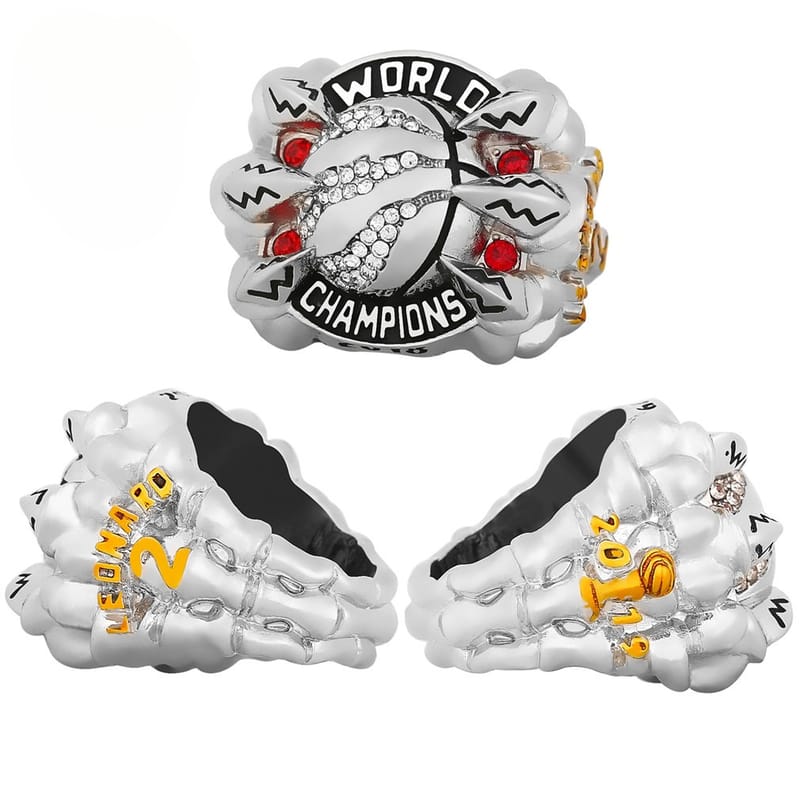NBA Toronto Raptors Championship ring, No. 2 Leonard engraving, keel design  Product Introduction