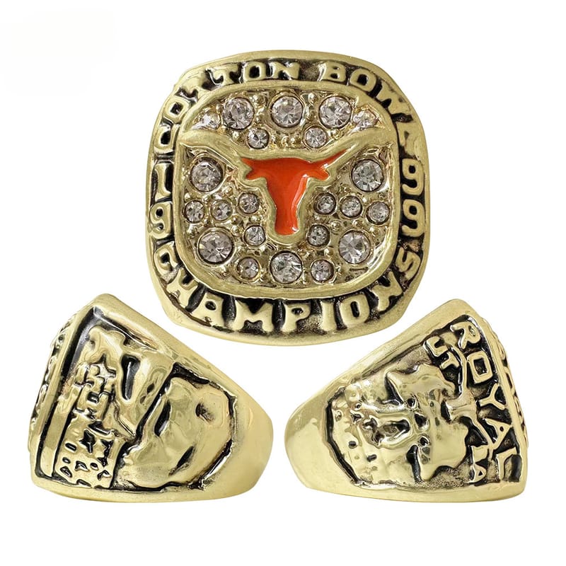 Texas Longhorn Bull Rose Bowl Football Championship Ring Eco-friendly Alloy Commemorative Edition