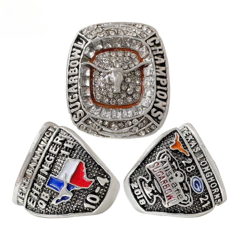 Texas Longhorn Bull Rose Bowl Champion Ring Eco-friendly Alloy Commemorative Edition