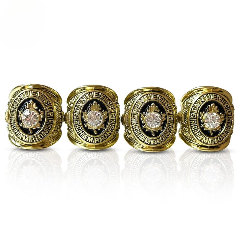 A set of 4 NHL Toronto Maple Leaf Championship rings for 1962, 1963, 1964 and 1967