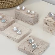 Personality S925 Sterling Silver Natural Alien Baroque Pearl Earrings Female Star Love Flower Ear Jewelry
