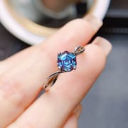 Factory wholesale explosions Alexander ring S925 silver inlaid stone 6*6 selling Europe and the United States a generation of hair