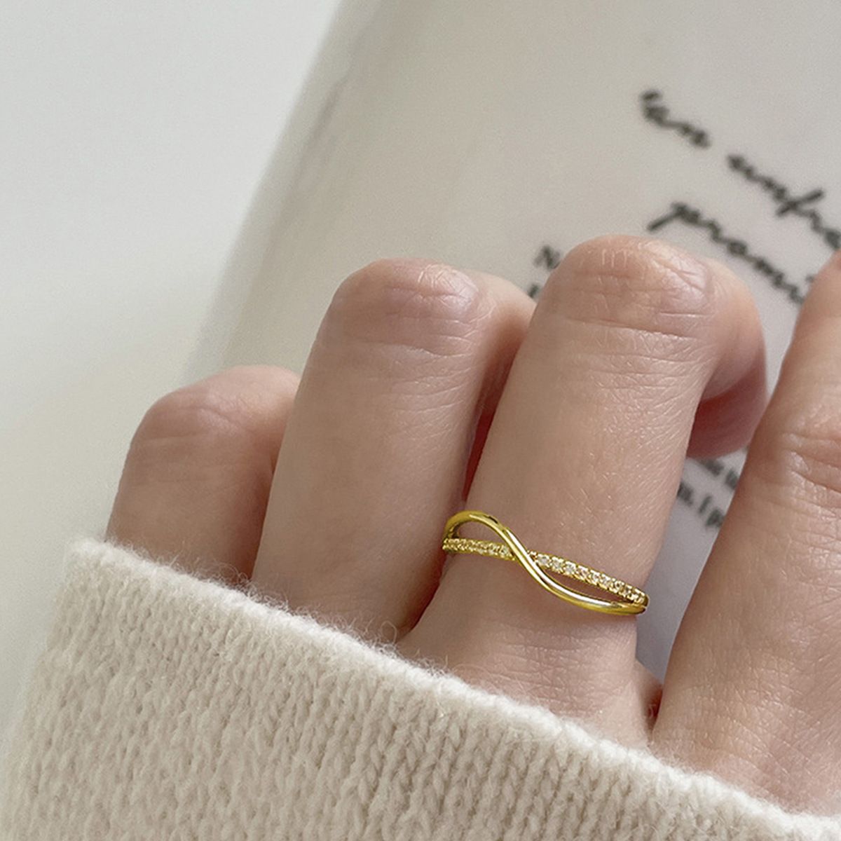 S925 sterling silver cross design ring fashion for the finger 