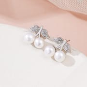 Natural Freshwater Pearl Earrings Simple Natural Fresh Small Cherry Freshwater Pearl Earrings Internet Celebrity New Style Earrings